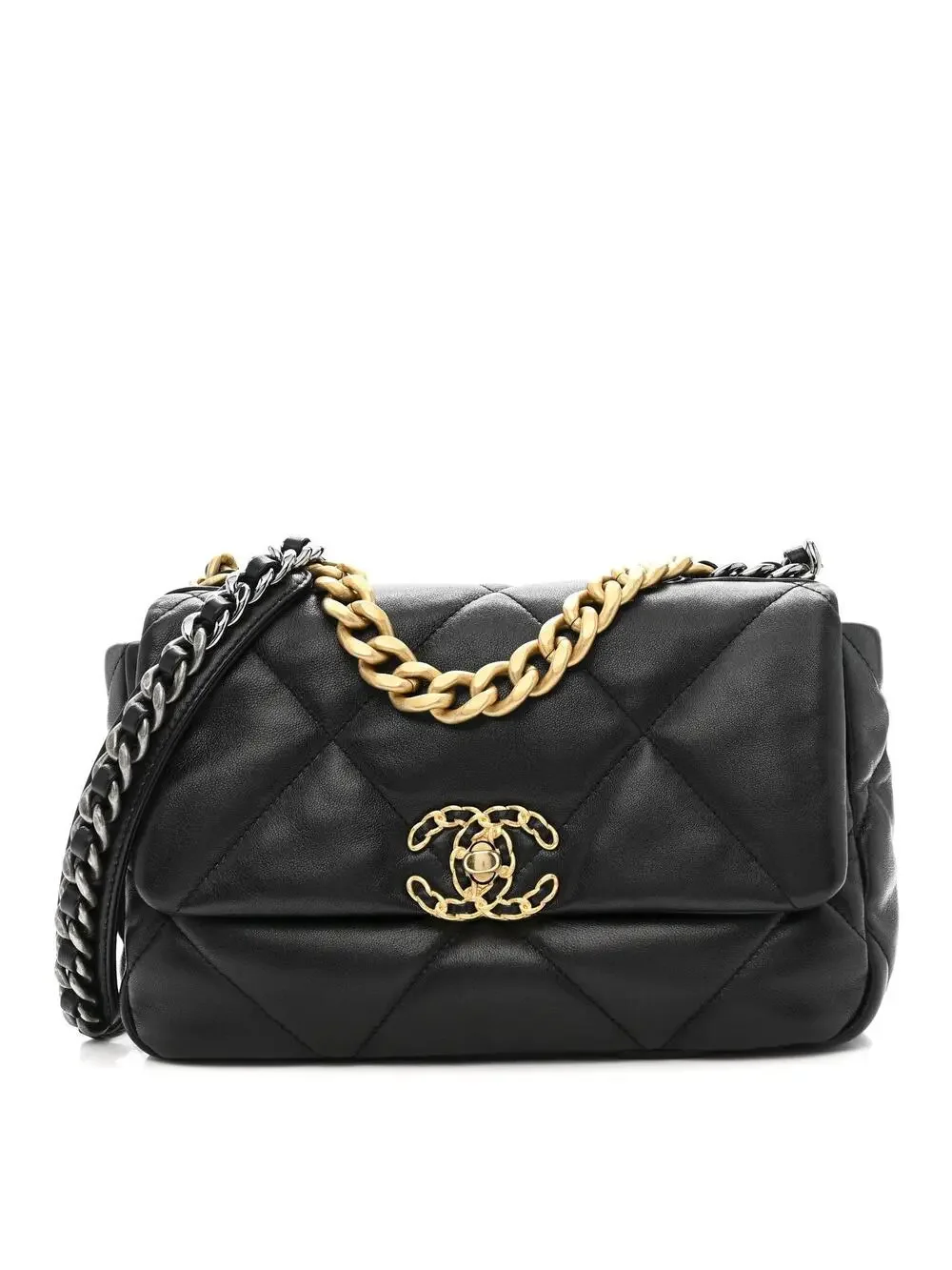 Lambskin Quilted Medium Chanel 19 Flap #300551C50B